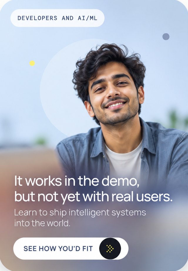 Developers and AI/ML: It works in the demo, but not yet with real users.